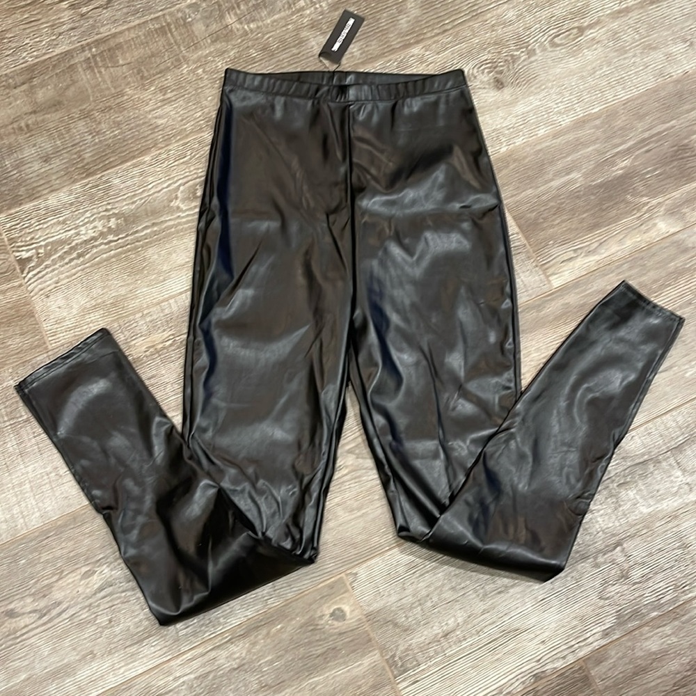 Shape Black Faux Leather Skinny Pants by PrettyLittle Thing